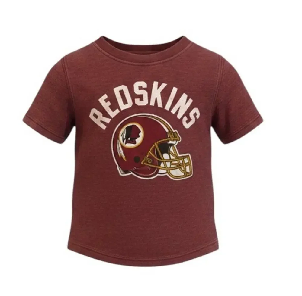 NFL Team Apparel Boys' Heather Maroon T-Shirt Size 2T Retired Redskins logo